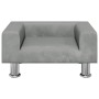 Hellgraues Hundebett aus Samt, 50 x 40 x 26,5 cm von vidaXL, Betten für Hunde - Ref: Foro24-171926, Preis: 57,46 €, Rabatt: %