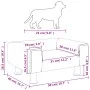 Cama para perros de terciopelo gris claro 50x40x26,5 cm de vidaXL, Camas para perros - Ref: Foro24-171926, Precio: 49,34 €, D...