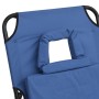 Tumbona plegable tela Oxford acero recubrimiento en polvo azul de vidaXL, Tumbonas - Ref: Foro24-360175, Precio: 73,91 €, Des...