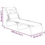 Tumbona plegable tela Oxford acero recubrimiento en polvo azul de vidaXL, Tumbonas - Ref: Foro24-360175, Precio: 69,05 €, Des...