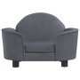 Dunkelgraues Hundebett aus Samt, 66 x 40 x 45 cm von vidaXL, Betten für Hunde - Ref: Foro24-171840, Preis: 85,80 €, Rabatt: %