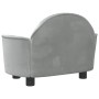 Hundebett aus hellgrauem Samt 66x40x45 cm von vidaXL, Betten für Hunde - Ref: Foro24-171839, Preis: 84,64 €, Rabatt: %