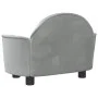 Hundebett aus hellgrauem Samt 66x40x45 cm von vidaXL, Betten für Hunde - Ref: Foro24-171839, Preis: 84,64 €, Rabatt: %