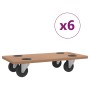 Stützen mit Rädern 6 Stück rechteckiges Holzwerkstoff von vidaXL, Ladeplattformen und Paletten - Ref: Foro24-154886, Preis: 8...