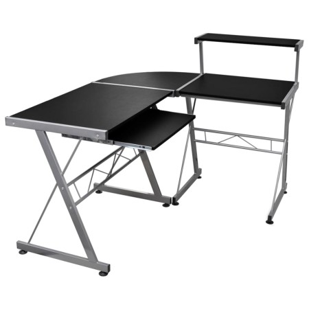 Escritorio de esquina madera contrachapada negro 132x112x99cm de vidaXL, Escritorios - Ref: Foro24-20585, Precio: 91,33 €, De...