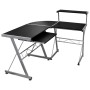 Escritorio de esquina madera contrachapada negro 132x112x99cm de vidaXL, Escritorios - Ref: Foro24-20585, Precio: 91,33 €, De...