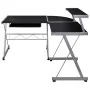 Corner desk made of black plywood 132x112x99cm by vidaXL, Desks - Ref: Foro24-20585, Price: 90,31 €, Discount: %