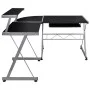 Corner desk made of black plywood 132x112x99cm by vidaXL, Desks - Ref: Foro24-20585, Price: 90,31 €, Discount: %