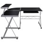 Escritorio de esquina madera contrachapada negro 132x112x99cm de vidaXL, Escritorios - Ref: Foro24-20585, Precio: 91,33 €, De...