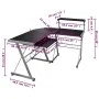 Corner desk made of black plywood 132x112x99cm by vidaXL, Desks - Ref: Foro24-20585, Price: 90,31 €, Discount: %
