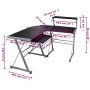 Escritorio de esquina madera contrachapada negro 132x112x99cm de vidaXL, Escritorios - Ref: Foro24-20585, Precio: 91,33 €, De...