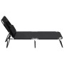 Klappbare Sonnenliege Stahl Pulverbeschichtung Oxford Stoff schwarz von vidaXL, Liegen - Ref: Foro24-360176, Preis: 73,27 €, ...