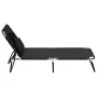 Tumbona plegable acero recubrimiento en polvo tela Oxford negro de vidaXL, Tumbonas - Ref: Foro24-360176, Precio: 71,86 €, De...
