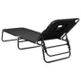 Tumbona plegable acero recubrimiento en polvo tela Oxford negro de vidaXL, Tumbonas - Ref: Foro24-360176, Precio: 71,86 €, De...