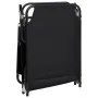 Tumbona plegable acero recubrimiento en polvo tela Oxford negro de vidaXL, Tumbonas - Ref: Foro24-360176, Precio: 71,86 €, De...
