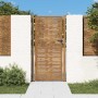 Puerta de jardín acero corten diseño cuadrado 105x205 cm