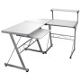 Eckschreibtisch aus weißem Sperrholz 132x112x99 cm von vidaXL, Schreibtische - Ref: Foro24-20587, Preis: 89,56 €, Rabatt: %