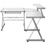 Eckschreibtisch aus weißem Sperrholz 132x112x99 cm von vidaXL, Schreibtische - Ref: Foro24-20587, Preis: 89,56 €, Rabatt: %