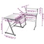 Corner desk made of white plywood 132x112x99 cm by vidaXL, Desks - Ref: Foro24-20587, Price: 89,56 €, Discount: %