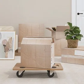 Stands with wheels 2 pcs rectangular engineered wood by vidaXL, Loading platforms and pallets - Ref: Foro24-154885, Price: 34...