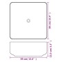 Quadratisches weißes Keramikwaschbecken 39x39x13,5 cm von vidaXL, Sinkt - Ref: Foro24-142338, Preis: 80,68 €, Rabatt: %