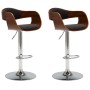 Küchenhocker 2 Stück gebogenes Holz und grauer Stoff von vidaXL, Küchenhocker - Ref: Foro24-3052713, Preis: 264,75 €, Rabatt: %