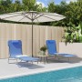 Klappbare Sonnenliegen 2 Stück aus Stahl und blauem Textilene von vidaXL, Liegen - Ref: Foro24-360180, Preis: 84,55 €, Rabatt: %