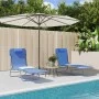 Tumbonas plegables 2 uds acero y textilene azul de vidaXL, Tumbonas - Ref: Foro24-360180, Precio: 89,04 €, Descuento: %