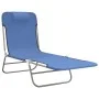 Tumbonas plegables 2 uds acero y textilene azul de vidaXL, Tumbonas - Ref: Foro24-360180, Precio: 89,04 €, Descuento: %