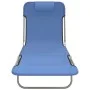 Tumbonas plegables 2 uds acero y textilene azul de vidaXL, Tumbonas - Ref: Foro24-360180, Precio: 89,04 €, Descuento: %