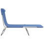 Klappbare Sonnenliegen 2 Stück aus Stahl und blauem Textilene von vidaXL, Liegen - Ref: Foro24-360180, Preis: 84,55 €, Rabatt: %