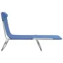Tumbonas plegables 2 uds acero y textilene azul de vidaXL, Tumbonas - Ref: Foro24-360180, Precio: 89,04 €, Descuento: %