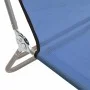 Folding sun loungers 2 pcs steel and blue textilene by vidaXL, Loungers - Ref: Foro24-360180, Price: 84,80 €, Discount: %