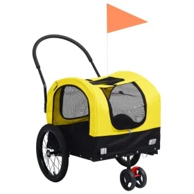 Bicycle Trailer Pet Stroller 2 in 1 Yellow Black by vidaXL, pet strollers - Ref: Foro24-92439, Price: 113,26 €, Discount: %