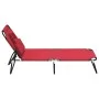 Tumbona plegable acero recubrimiento en polvo tela Oxford rojo de vidaXL, Tumbonas - Ref: Foro24-360177, Precio: 54,46 €, Des...
