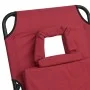 Tumbona plegable acero recubrimiento en polvo tela Oxford rojo de vidaXL, Tumbonas - Ref: Foro24-360177, Precio: 54,46 €, Des...