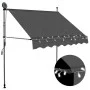 Manual retractable awning with anthracite gray LED 100 cm by vidaXL, Awnings - Ref: Foro24-145862, Price: 92,57 €, Discount: %