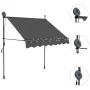 Manual retractable awning with anthracite gray LED 100 cm by vidaXL, Awnings - Ref: Foro24-145862, Price: 92,57 €, Discount: %