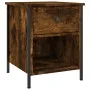 Smoked oak engineered wood bedside table 40x42x50 cm by vidaXL, Nightstands - Ref: Foro24-825937, Price: 41,97 €, Discount: %