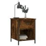 Mesita de noche madera de ingeniería roble ahumado 40x42x50 cm de vidaXL, Mesitas de noche - Ref: Foro24-825937, Precio: 40,1...
