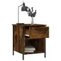 Mesita de noche madera de ingeniería roble ahumado 40x42x50 cm de vidaXL, Mesitas de noche - Ref: Foro24-825937, Precio: 40,1...