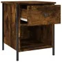 Smoked oak engineered wood bedside table 40x42x50 cm by vidaXL, Nightstands - Ref: Foro24-825937, Price: 41,97 €, Discount: %