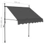 Manual retractable awning with anthracite gray LED 100 cm by vidaXL, Awnings - Ref: Foro24-145862, Price: 92,57 €, Discount: %