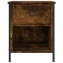 Smoked oak engineered wood bedside table 40x42x50 cm by vidaXL, Nightstands - Ref: Foro24-825937, Price: 41,97 €, Discount: %