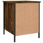 Smoked oak engineered wood bedside table 40x42x50 cm by vidaXL, Nightstands - Ref: Foro24-825937, Price: 41,97 €, Discount: %