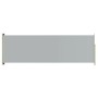 Toldo lateral retráctil de jardín gris 200x600 cm