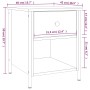 Mesita de noche madera de ingeniería roble ahumado 40x42x50 cm de vidaXL, Mesitas de noche - Ref: Foro24-825937, Precio: 42,4...