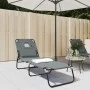 Tumbona plegable acero recubrimiento en polvo tela Oxford gris de vidaXL, Tumbonas - Ref: Foro24-360178, Precio: 73,87 €, Des...