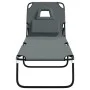 Tumbona plegable acero recubrimiento en polvo tela Oxford gris de vidaXL, Tumbonas - Ref: Foro24-360178, Precio: 73,87 €, Des...