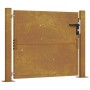 Puerta de jardín acero corten 105x80 cm